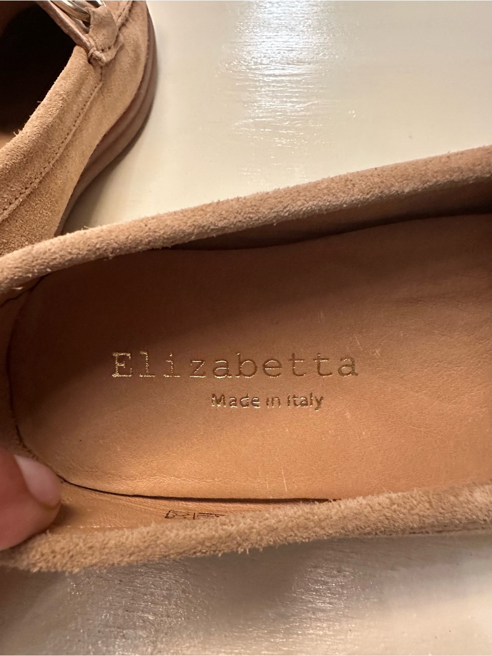 Elizabetta Tan Suede Horsebit Loafers for Women made in Spain - Picture 6 of 8